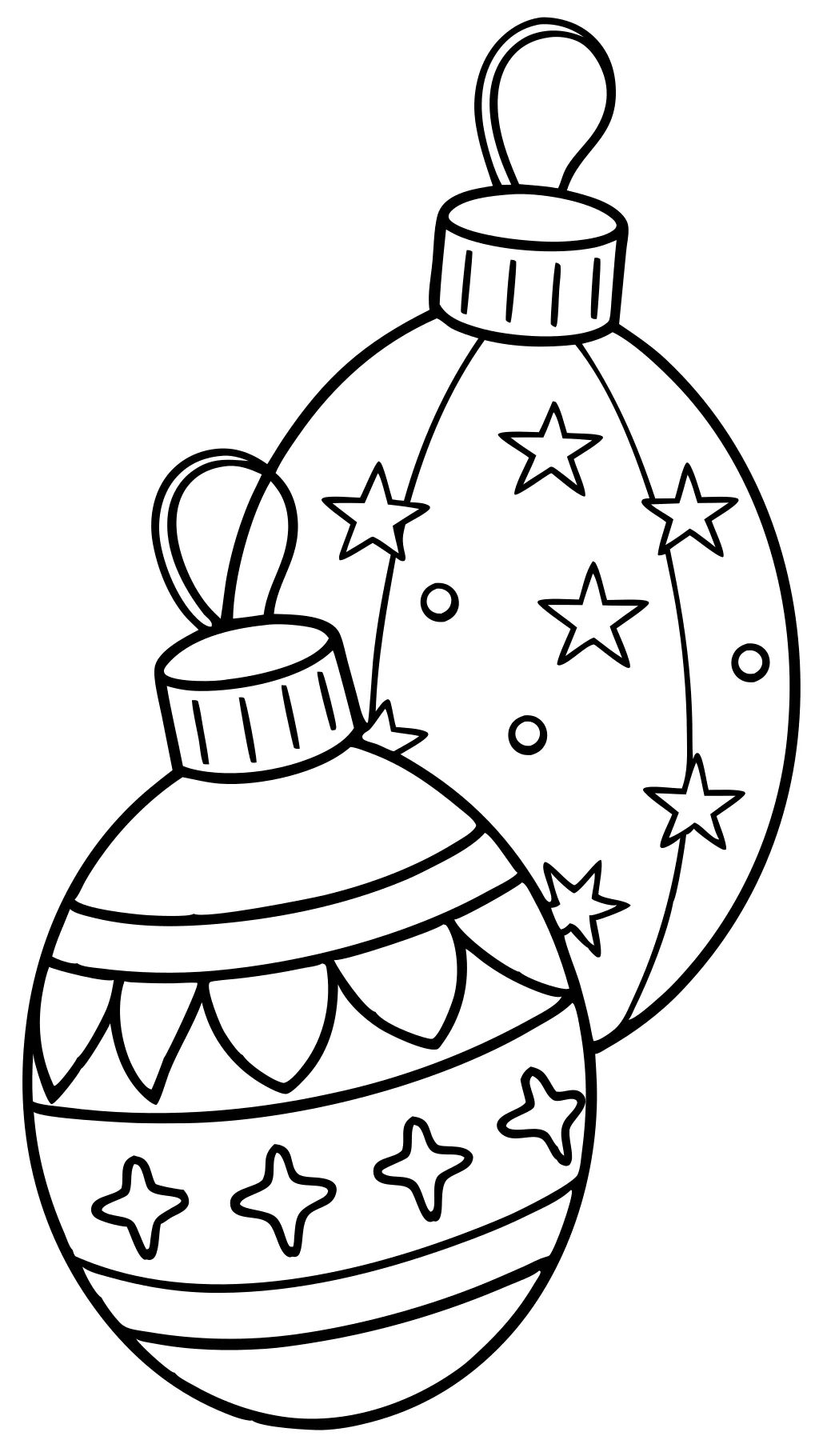 easy christmas ornaments coloring pages